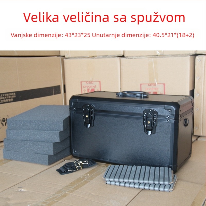 Velika kućna višefunkcionalna kutija za alate od aluminijske legure, kutija za instrumente za modele zrakoplova i održavanje vozila