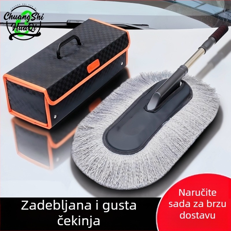 Set za čišćenje automobila: četka za prašinu, aplikator voska, mop za pranje auta