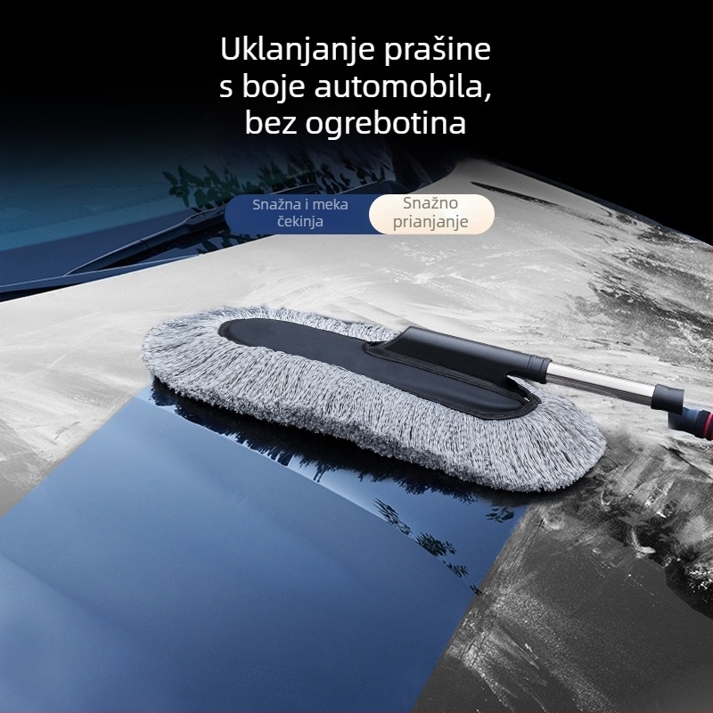 Set za čišćenje automobila: četka za prašinu, aplikator voska, mop za pranje auta