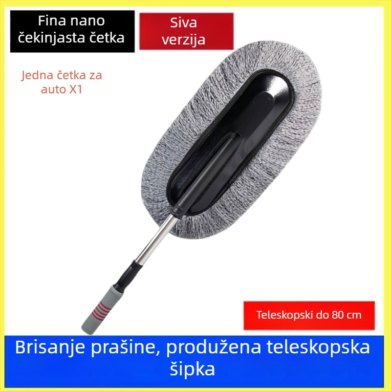 Set za čišćenje automobila: četka za prašinu, aplikator voska, mop za pranje auta