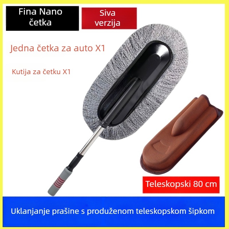 Set za čišćenje automobila: četka za prašinu, aplikator voska, mop za pranje auta