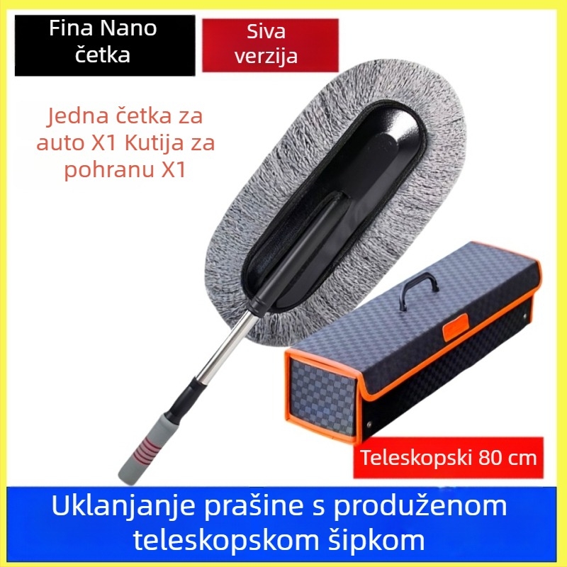 Set za čišćenje automobila: četka za prašinu, aplikator voska, mop za pranje auta