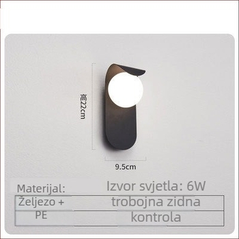 Zidna lampa u modernom nordijskom minimalističkom stilu – noćna svjetiljka za spavaću sobu, dekorativna zidna rasvjeta za dnevni boravak, hodnik i ured.