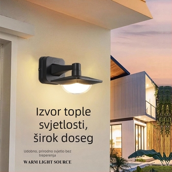 LED vanjska vodootporna zidna svjetiljka za vanjske i unutarnje uporabe – aluminij, IP65, 170×150×230 mm, zidni montažni, luksuzan dizajn