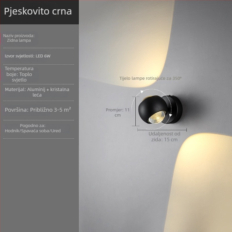 OCCHI0 Zidna lampa pored kreveta za spavaću sobu – moderni minimalistički dizajn, visokokvalitetna atmosfera, zidna lampa za dnevni boravak