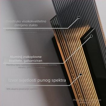 AOPLE zidna svjetiljka u talijanskom stilu, minimalistička, za unutarnju upotrebu, s vertikalnim prugama dekora, modernog dizajna, za akcentnu stijenu i ulaz.