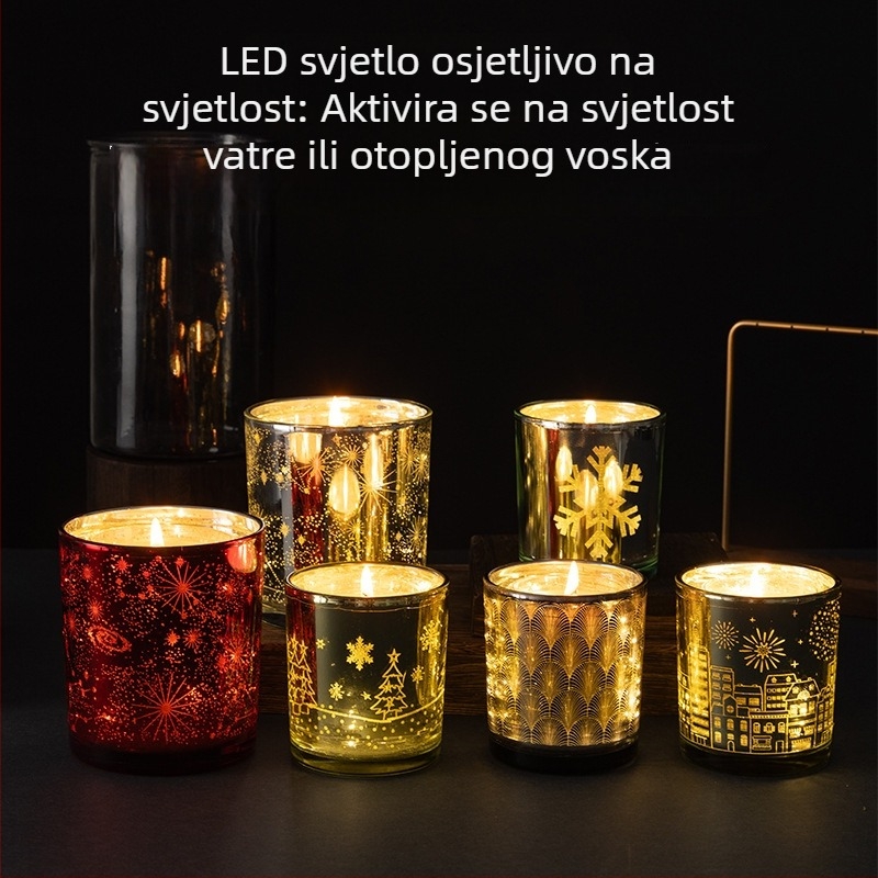 LED svijeća za dom i hotel, cilindrični oblik, romantična svjetlost