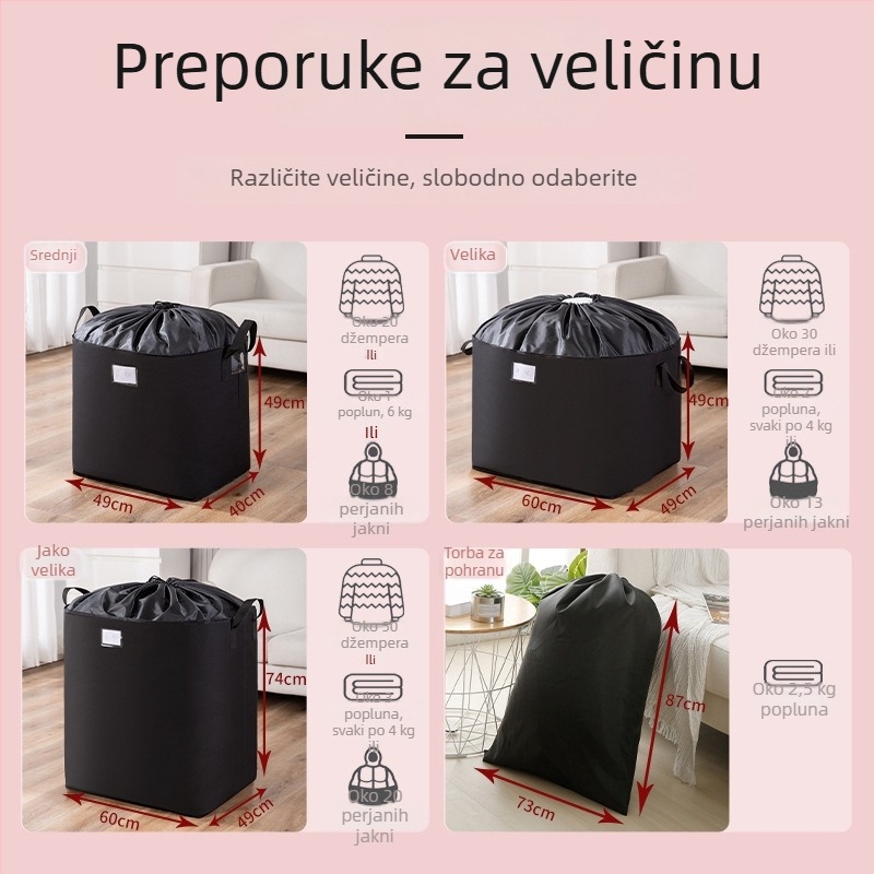 Torba za preseljenje i skladištenje, velika kapaciteta, vodootporna i lagana za nošenje, višestruka uporaba