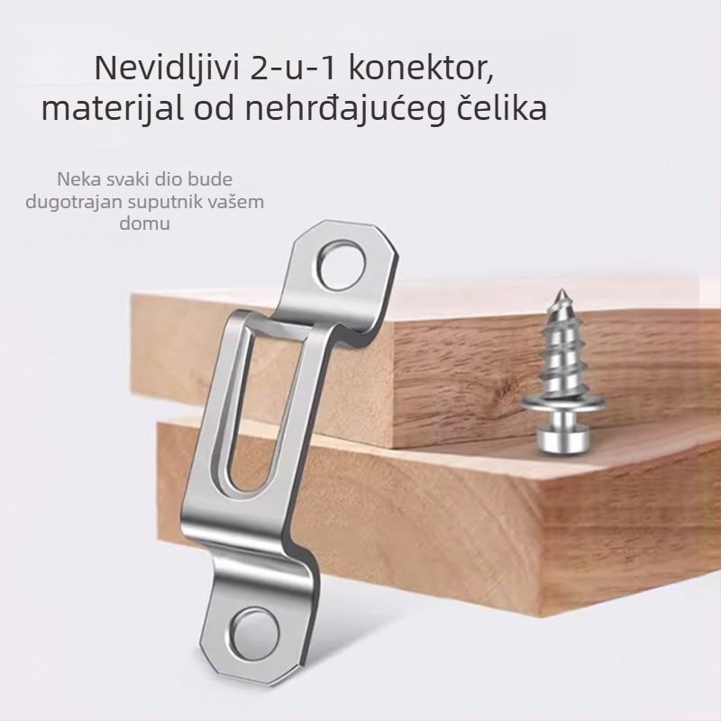 Dvostruki skriveni spoj za namještaj, tip A, jednostavna ugradnja