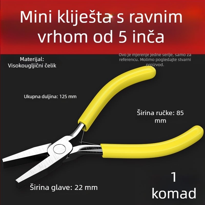 5-inčne ručne izrađene mini kliješta – višefunkcionalne kliješta za žicu s oštrim vrhom za perlice i nakit, kompaktnog dizajna za kućnu upotrebu
