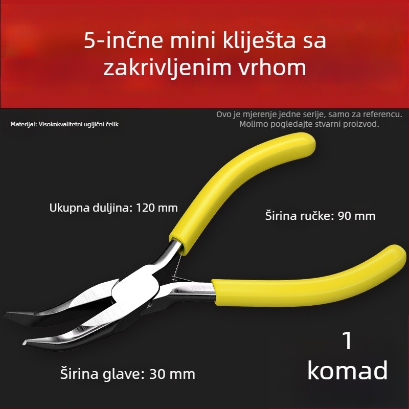 5-inčne ručne izrađene mini kliješta – višefunkcionalne kliješta za žicu s oštrim vrhom za perlice i nakit, kompaktnog dizajna za kućnu upotrebu