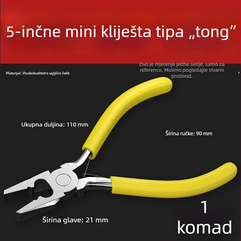 5-inčne ručne izrađene mini kliješta – višefunkcionalne kliješta za žicu s oštrim vrhom za perlice i nakit, kompaktnog dizajna za kućnu upotrebu