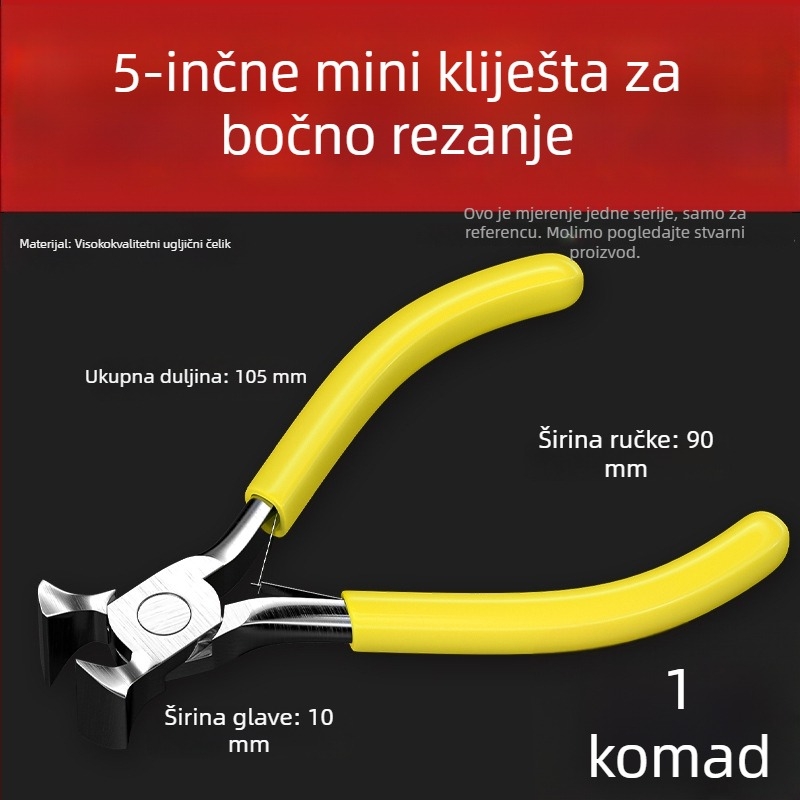 5-inčne ručne izrađene mini kliješta – višefunkcionalne kliješta za žicu s oštrim vrhom za perlice i nakit, kompaktnog dizajna za kućnu upotrebu