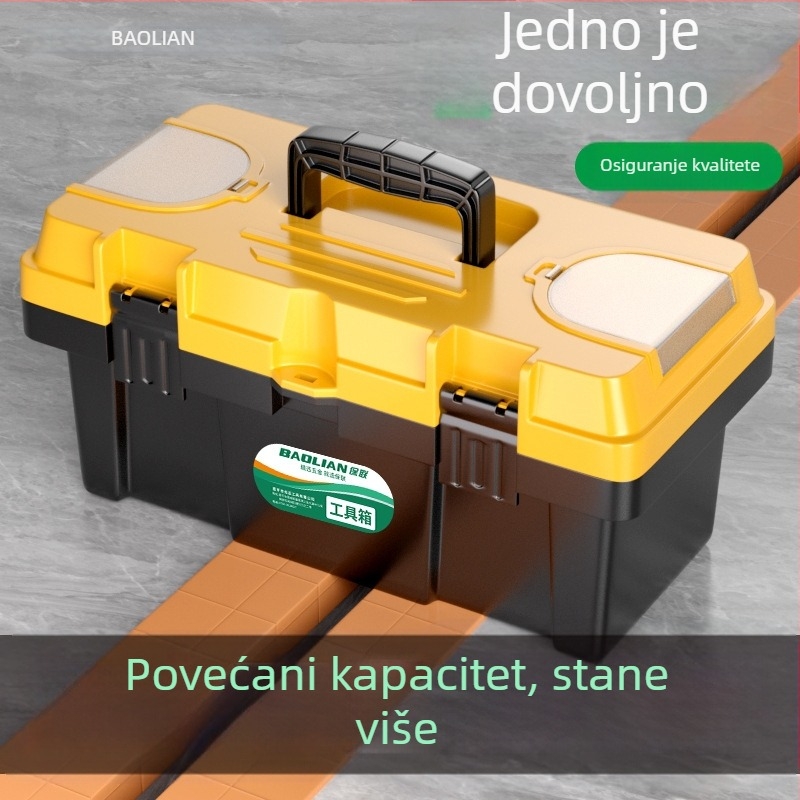Velika prijenosna kutija alata za elektrikare, industrijske klase, otporna na padove, višefunkcionalna
