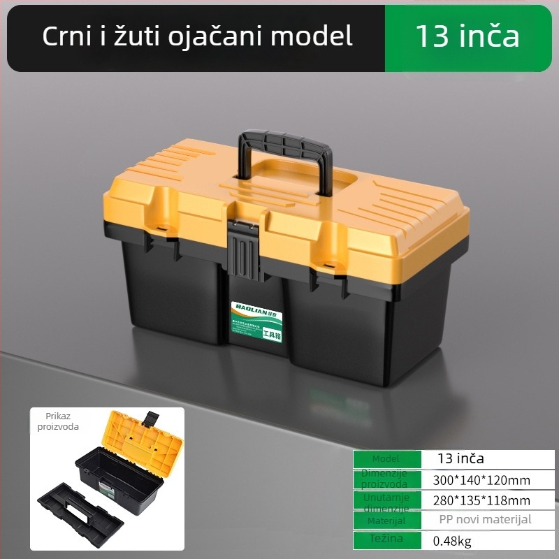 Velika prijenosna kutija alata za elektrikare, industrijske klase, otporna na padove, višefunkcionalna