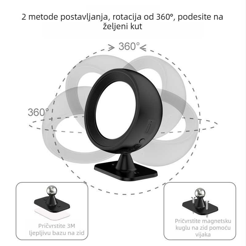 RGB magnetska zidna lampa, punjiva, daljinsko upravljanje i tajmer, tri temperature boje, za dnevnu sobu i spavaću sobu – noćna svjetiljka