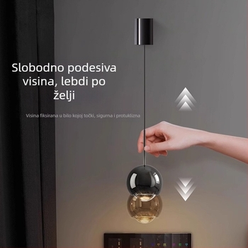 Podizno zidno svjetlo za spavaću sobu, talijanski minimalistički luksuz, upravljanje gestom