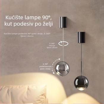 Podizno zidno svjetlo za spavaću sobu, talijanski minimalistički luksuz, upravljanje gestom