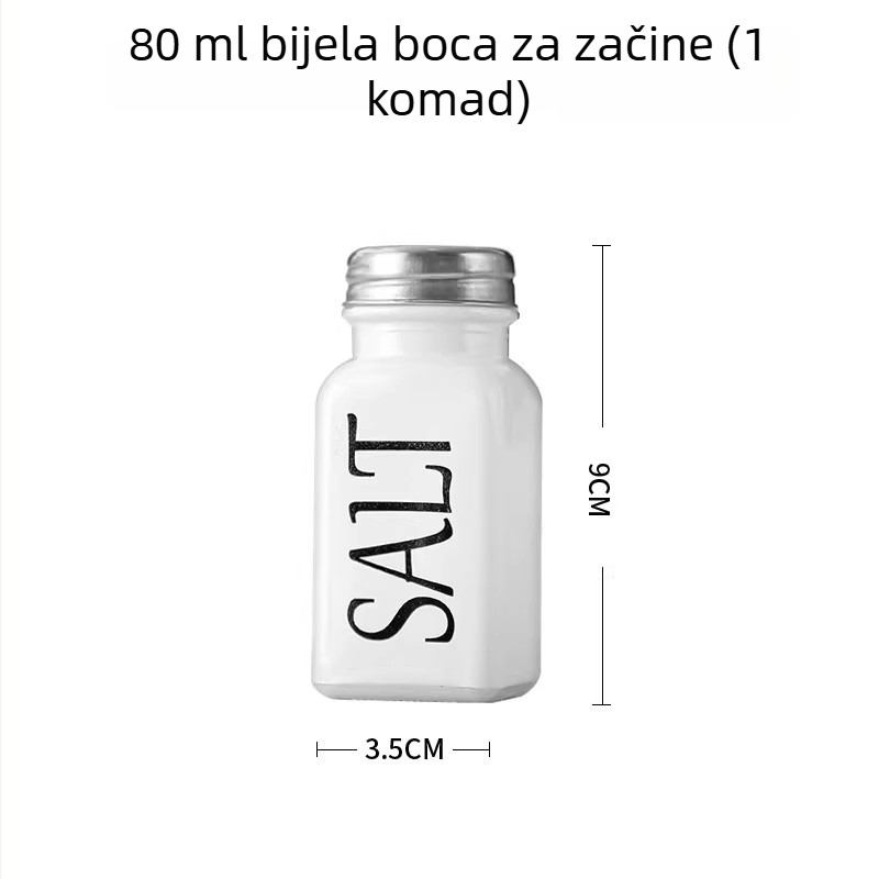 Set staklenih boca za kuhinju s uljem i octom, crno-bijeli dizajn, boca za raspršivanje ulja