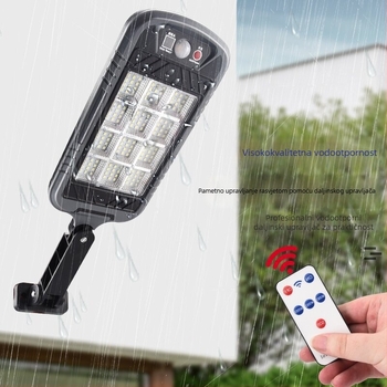 Supersvijetlo vanjsko vodootporno COB zidno LED svjetlo na solarnu energiju, za vrt i dvorište, s daljinskim upravljanjem i senzorom pokreta, LED rasvjeta