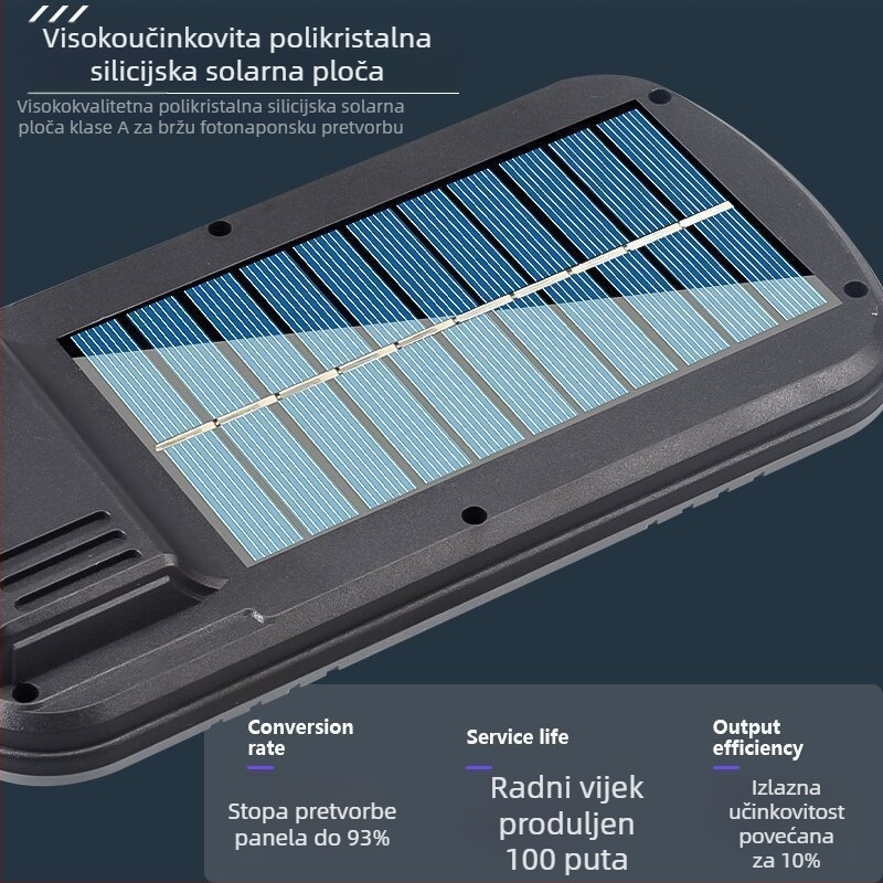 Supersvijetlo vanjsko vodootporno COB zidno LED svjetlo na solarnu energiju, za vrt i dvorište, s daljinskim upravljanjem i senzorom pokreta, LED rasvjeta