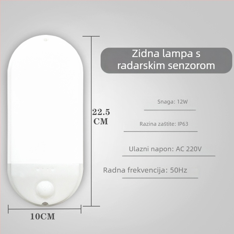 LED zidna lampa sa infracrvenim senzorom pokreta, pametna rasvjeta za hodnik i stepenice