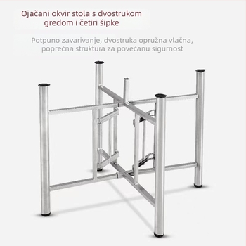 Sklopiva potpora noge stola od kovano željeza, veliki okrugli okvir stola, teleskopski okvir stola, ojačani okvir noge stola
