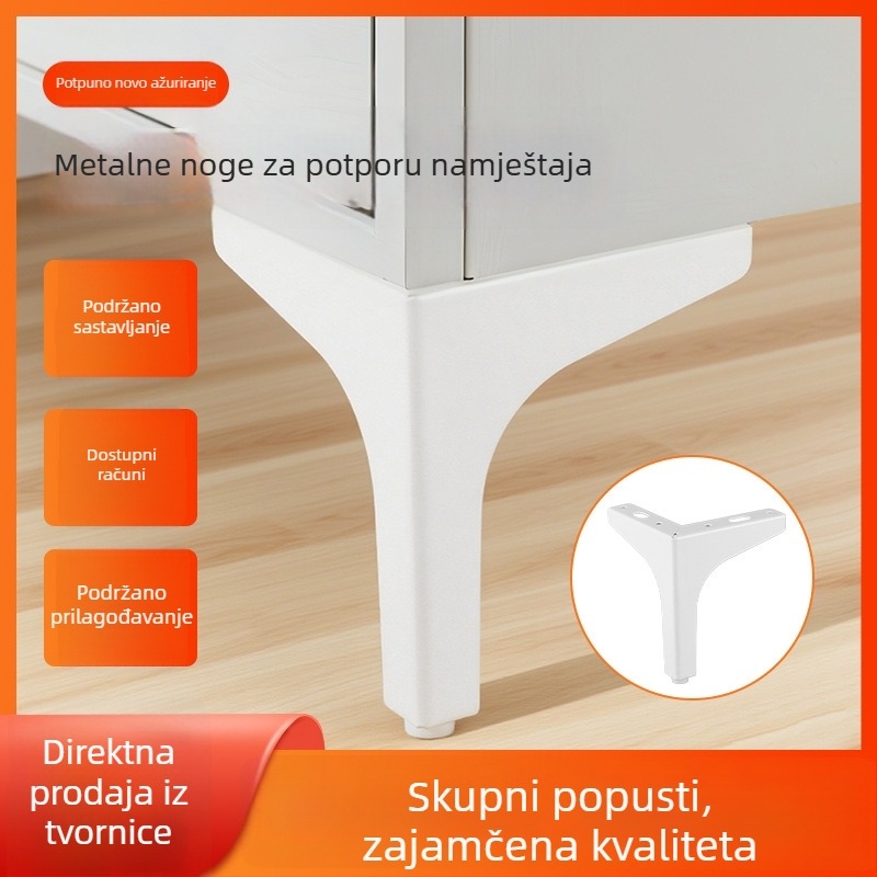 JD-trident Metalne noge za namještaj – trostrane noge za sofu, TV komodu, stol za kavu i kupaonski ormarić