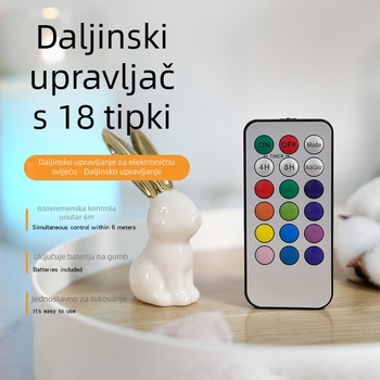 Daljinsko upravljanje za LED elektroničku svijeću s 10/11/18 tipki, svadbeni kontroler s funkcijom tajmera