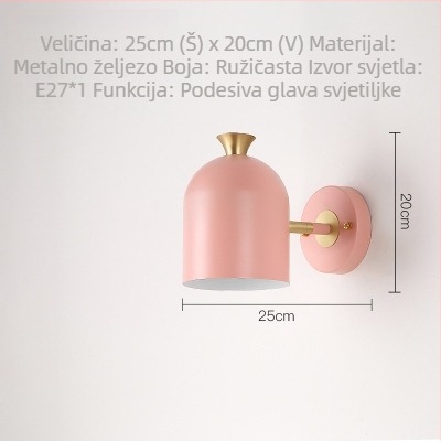 Nordic Macaron zidna lampa za dnevni boravak i spavaću sobu, lampa za čitanje uz krevet, hodnik i stepenice, dječja zidna lampa