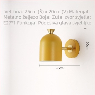 Nordic Macaron zidna lampa za dnevni boravak i spavaću sobu, lampa za čitanje uz krevet, hodnik i stepenice, dječja zidna lampa
