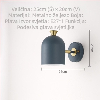 Nordic Macaron zidna lampa za dnevni boravak i spavaću sobu, lampa za čitanje uz krevet, hodnik i stepenice, dječja zidna lampa
