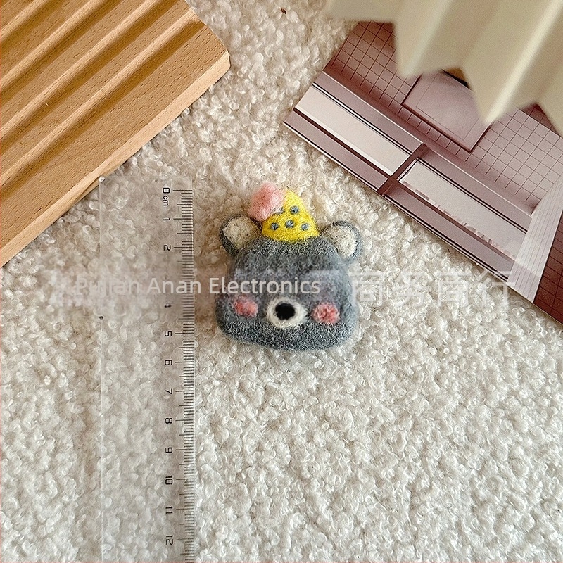 Ručni dodaci od vunenog filca s slatkim medvjedićem i zekom za kosu – kopča za kosu, traka za kosu, DIY broš, dodaci za odjeću u crtani stil
