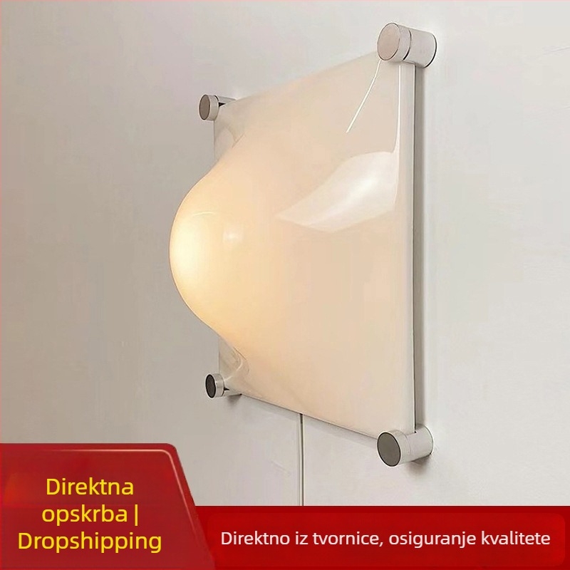 Lampa za zidnu spavaću sobu u kremastom francuskom stilu s kapljicom vode, minimalističkog dizajna, pogodna za dnevni boravak i hodnik