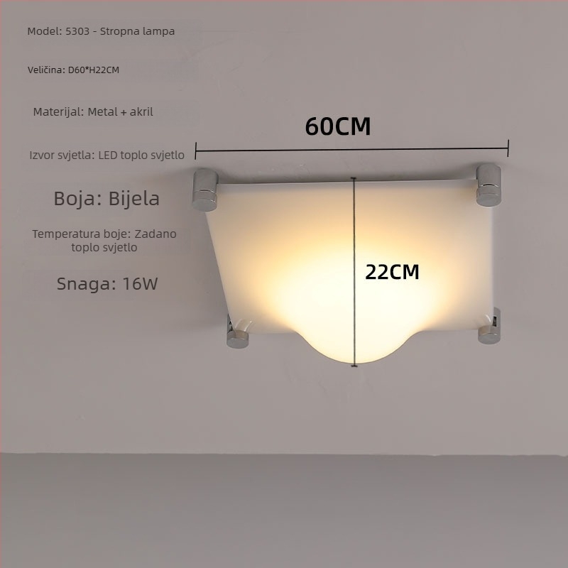 Lampa za zidnu spavaću sobu u kremastom francuskom stilu s kapljicom vode, minimalističkog dizajna, pogodna za dnevni boravak i hodnik