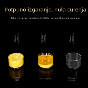 Bezdimna maslena lampa, set od 50 komada, 8-satno sagorijevanje, za dom i hram, lampa s gumovim kućištem, aromaterapijska svijeća