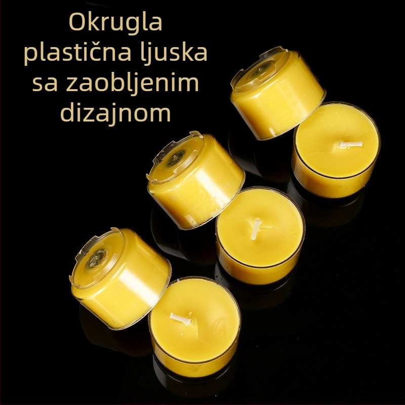 Bezdimna maslena lampa, set od 50 komada, 8-satno sagorijevanje, za dom i hram, lampa s gumovim kućištem, aromaterapijska svijeća