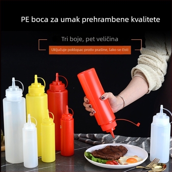 Debela boca za istiskivanje umaka – plastična mekana boca za kečap, preljev i džem, komercijalna uporaba