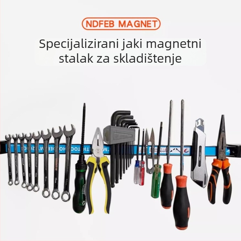 Magnetski nosač za alate sa snažnim magnetom – organizator hardvera, držač noževa