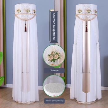 Romantic Home Kružni zaštitni navlaka za prašinu za vertikalni klima-uređaj u ormariću, cilindrični dizajn, universalni, 3 HP