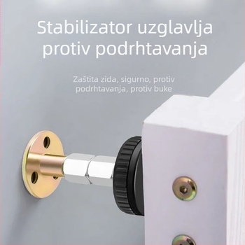 Stabilizator glave kreveta s zaštitom od nagiba i škripanja, zidni nosač, podesiva podrška s jastukom