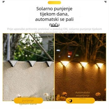 Solarne vanjske svjetiljke za dvorište, svjetla za stepenice i zidna svjetla, dekor za vrt i balkon, rasvjeta za ogradu i rukohvat