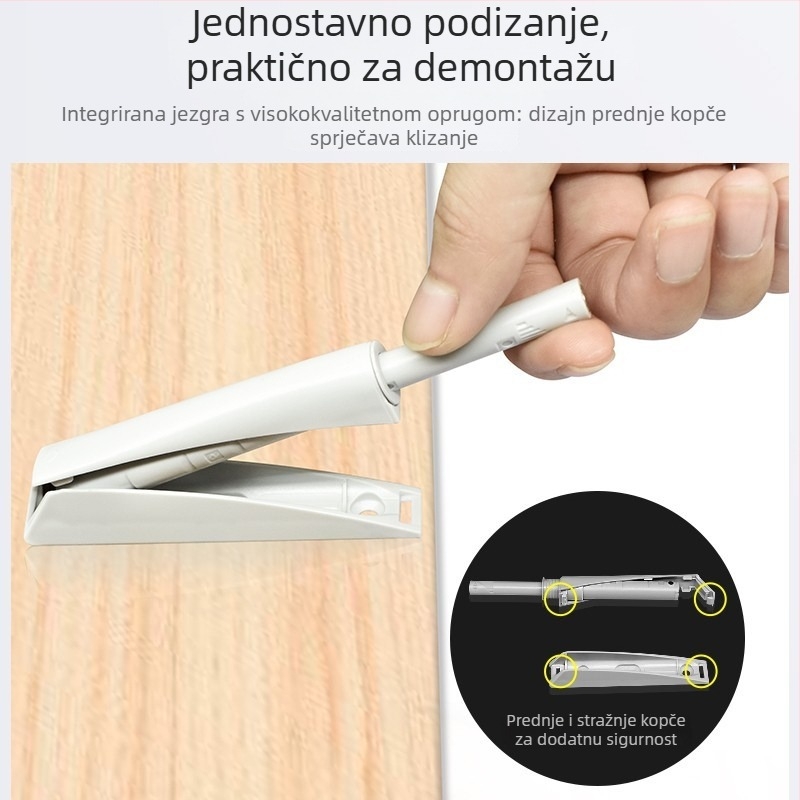 Mehanizam za otvaranje ormarića pritiskom, elastični prekidač, bez ručke, nevidljivi otvarač, teški ormarić