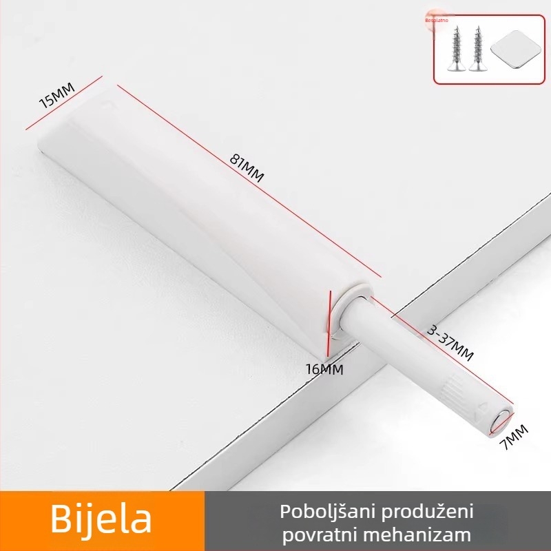 Mehanizam za otvaranje ormarića pritiskom, elastični prekidač, bez ručke, nevidljivi otvarač, teški ormarić
