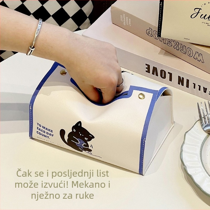 Kožna kutija za maramice – vodootporna, moderni minimalistički dizajn za dnevni boravak, blagovaonicu i kupaonu
