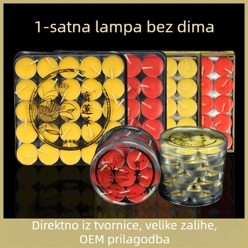 100 komada ghí lampi za štovanje Budhe, kućni oltar, dugotrajne lampe s lotosom