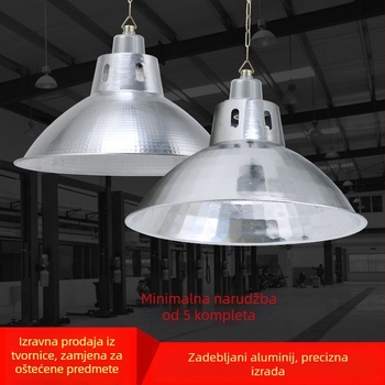 Stakleni abažur za industrijske i rudarske pogone, skladišta i radionice, s reflektivnim premazom i debelim perlastim slojem