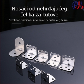 Nerđajući čelik kutni nosač, 90° za namještaj