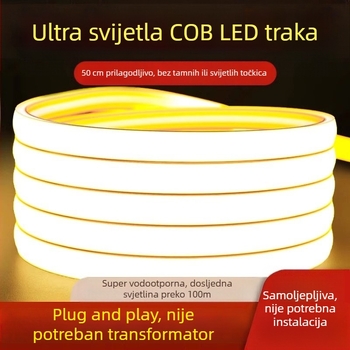 Vanjska COB LED traka, fleksibilna, 220V, vodootporna, linearni dizajn, 12W