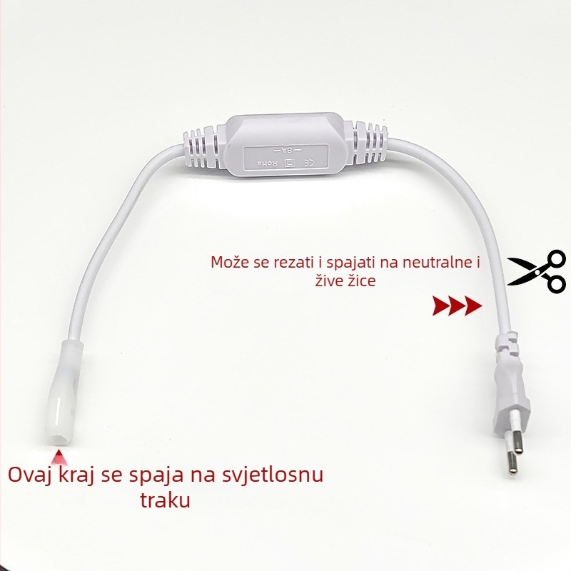 Vanjska COB LED traka, fleksibilna, 220V, vodootporna, linearni dizajn, 12W